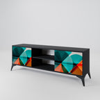 CIRCULAR RHAPSODY TV-Lowboard mit 2 Türen in Schwarz