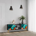 CIRCULAR RHAPSODY TV-Lowboard mit 2 Türen in Schwarz