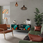 CIRCULAR RHAPSODY TV-Lowboard mit 2 Türen in Schwarz