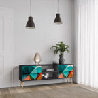 CIRCULAR RHAPSODY TV-Lowboard mit 2 Türen in Schwarz