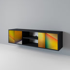 PIERCING SHARPNESS TV-Lowboard mit 2 Türen in Schwarz