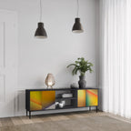 PIERCING SHARPNESS TV-Lowboard mit 2 Türen in Schwarz