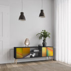 PIERCING SHARPNESS TV-Lowboard mit 2 Türen in Schwarz