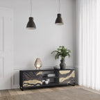 UNIFIED FRAGMENTS TV-Lowboard mit 2 Türen in Schwarz