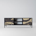 UNIFIED FRAGMENTS TV-Lowboard mit 2 Türen in Schwarz