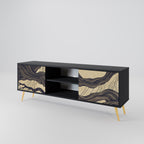 UNIFIED FRAGMENTS TV-Lowboard mit 2 Türen in Schwarz