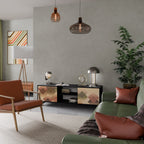 GEOMETRIC FUSION TV-Lowboard mit 2 Türen in Schwarz