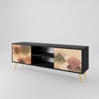 GEOMETRIC FUSION TV-Lowboard mit 2 Türen in Schwarz