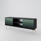 ORNAMENTAL GLIMMER TV-Lowboard mit 2 Türen in Schwarz