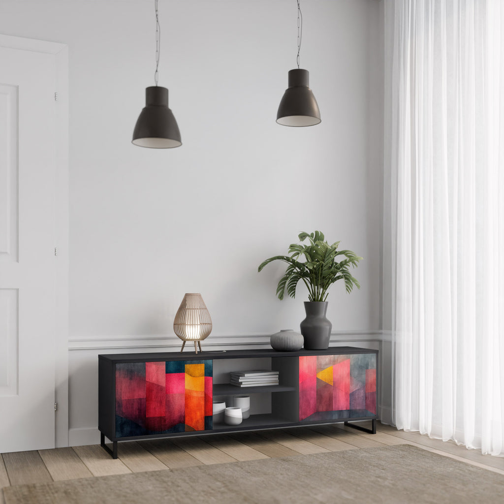 COLORFUL SOUNDS TV-Lowboard mit 2 Türen in Schwarz