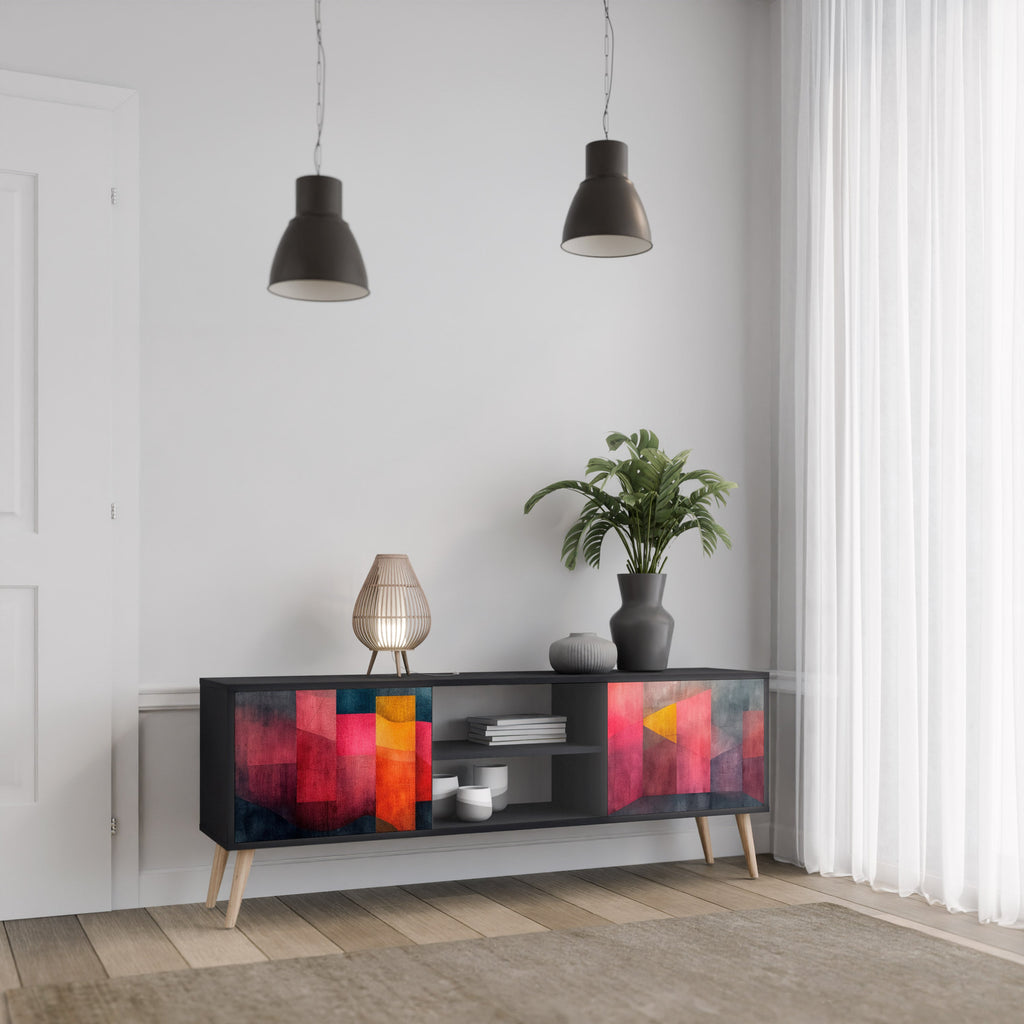 COLORFUL SOUNDS TV-Lowboard mit 2 Türen in Schwarz