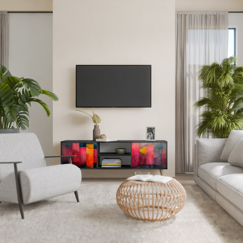 COLORFUL SOUNDS TV-Lowboard mit 2 Türen in Schwarz