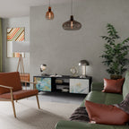 ABSTRACT THOUGHTS TV-Lowboard mit 2 Türen in Schwarz