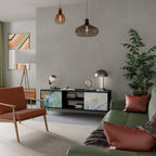 ABSTRACT THOUGHTS TV-Lowboard mit 2 Türen in Schwarz