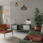 ABSTRACT THOUGHTS TV-Lowboard mit 2 Türen in Schwarz