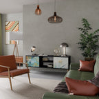 ABSTRACT THOUGHTS TV-Lowboard mit 2 Türen in Schwarz