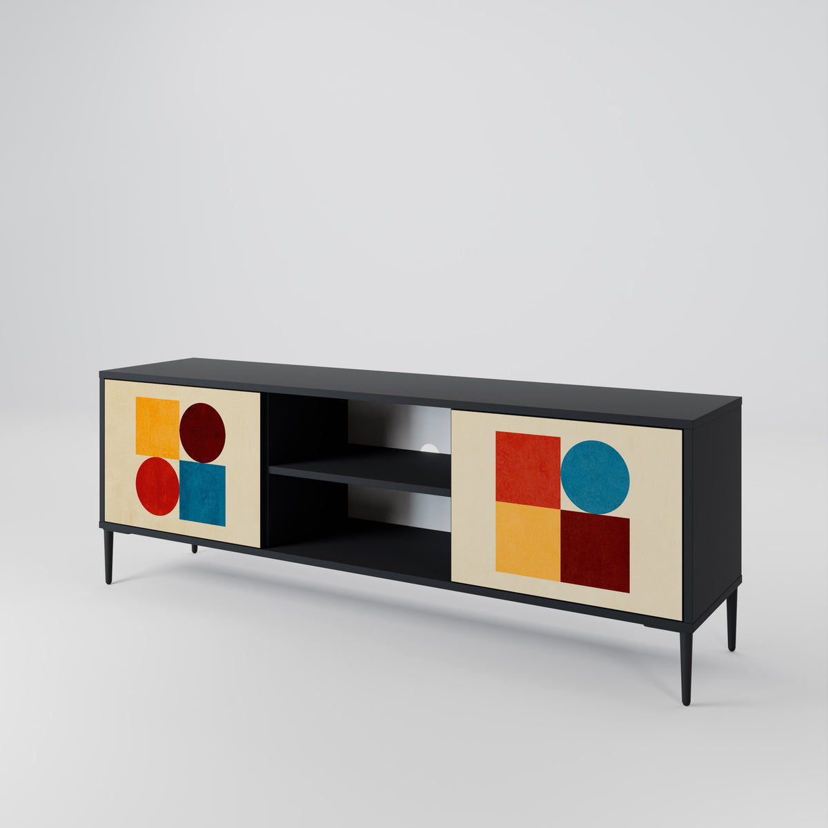 GEOMETRIC PUZZLE 2-türiges TV-Lowboard