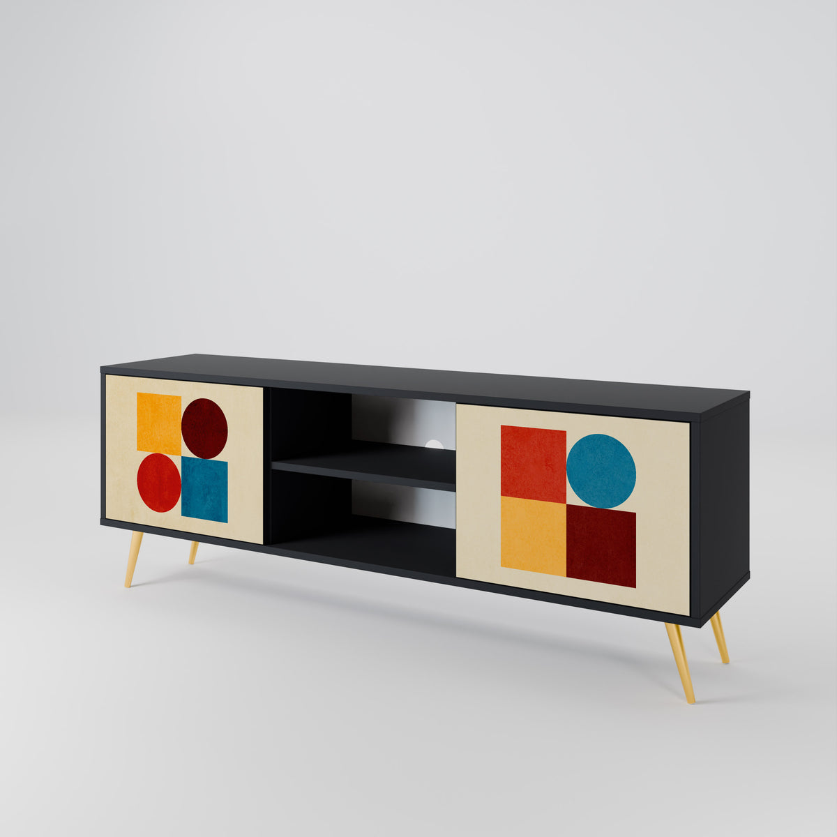 GEOMETRIC PUZZLE 2-türiges TV-Lowboard