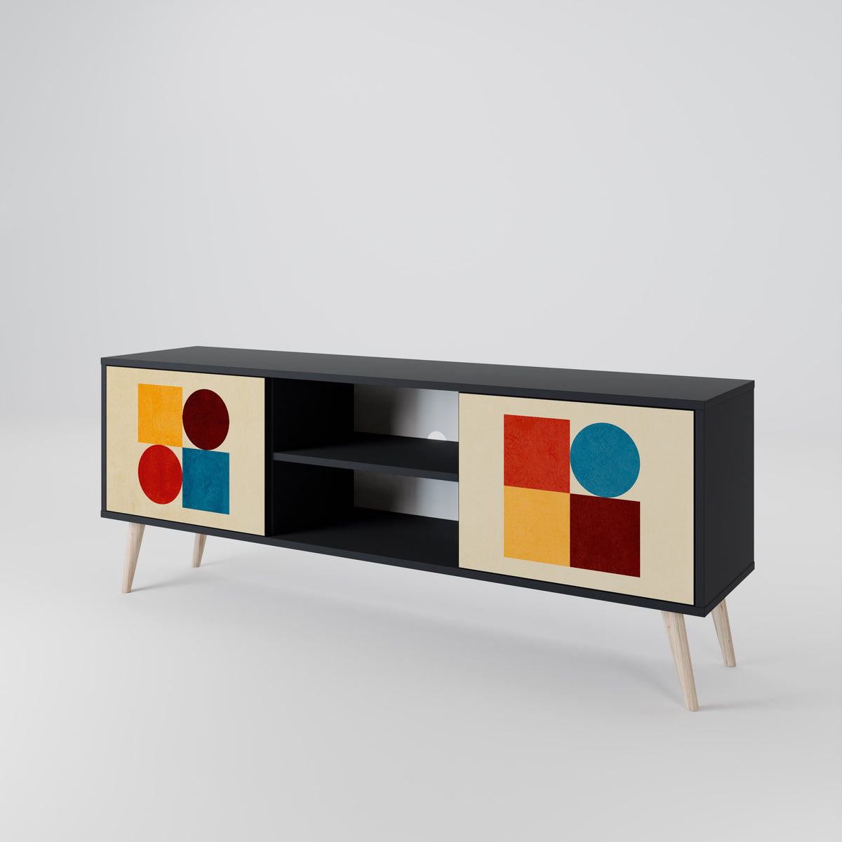 GEOMETRIC PUZZLE 2-türiges TV-Lowboard