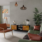 STRENGTHENING RELATION TV-Lowboard mit 2 Türen in Schwarz