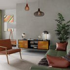 STRENGTHENING RELATION TV-Lowboard mit 2 Türen in Schwarz