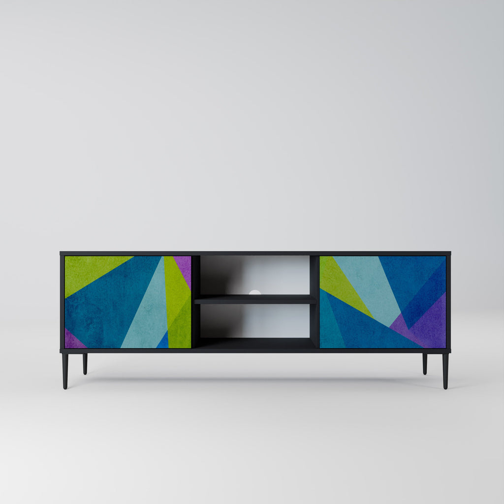 COLD SHOWCASE TV-Lowboard mit 2 Türen in Schwarz