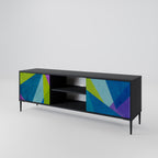 COLD SHOWCASE TV-Lowboard mit 2 Türen in Schwarz