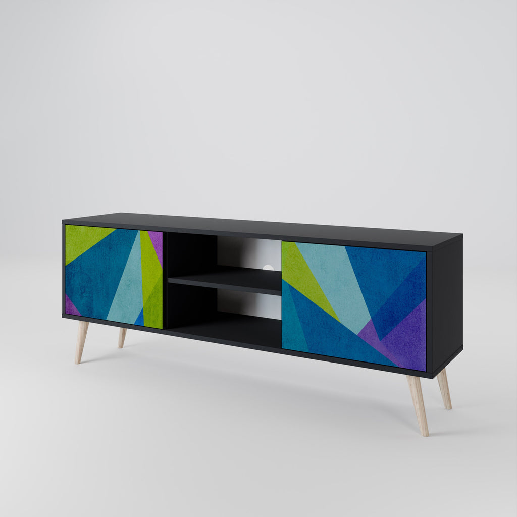 COLD SHOWCASE TV-Lowboard mit 2 Türen in Schwarz