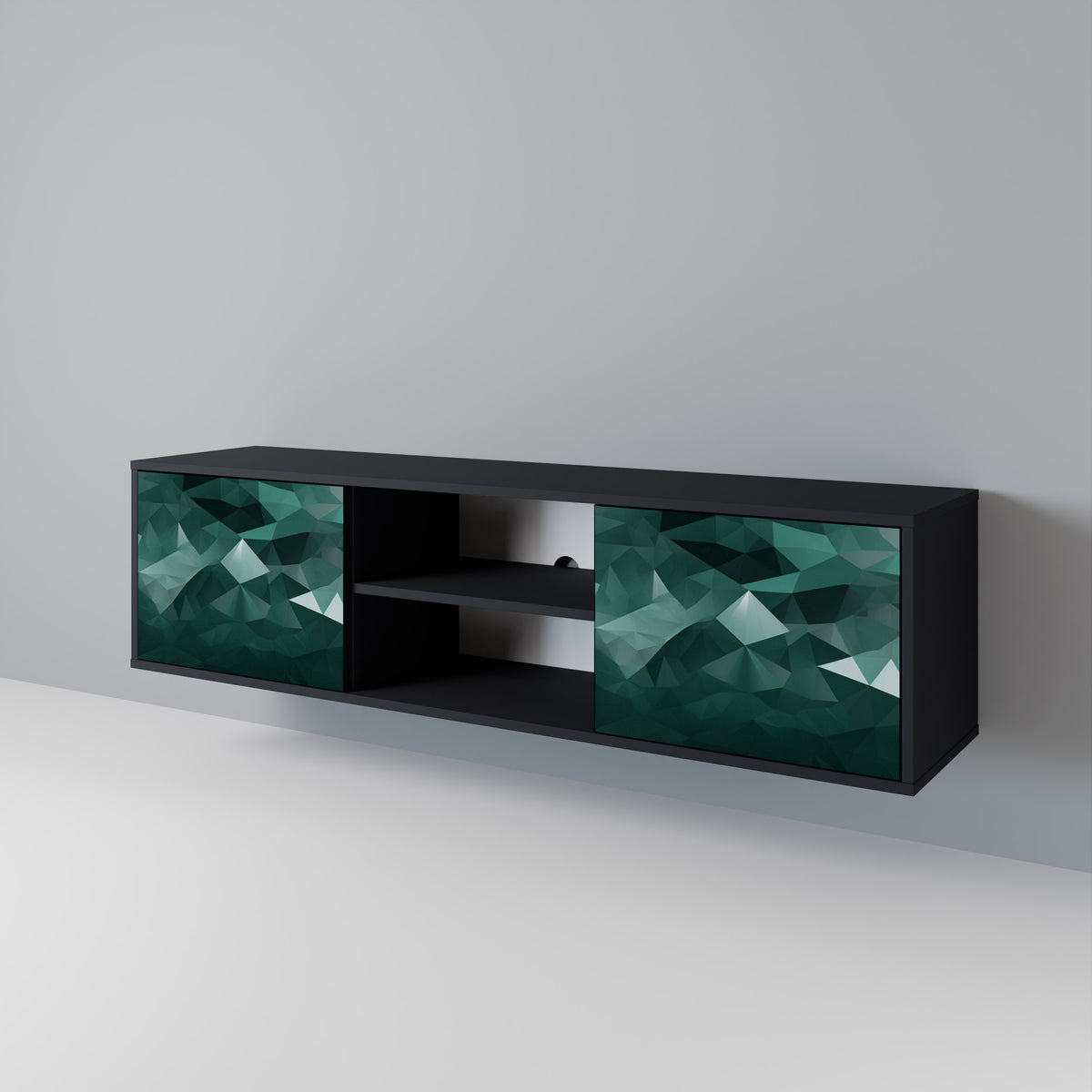 POLYGONAL FLOATING 2-türiges TV-Lowboard