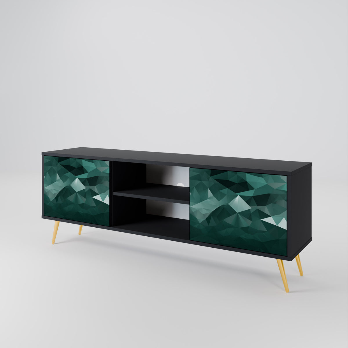 POLYGONAL FLOATING 2-türiges TV-Lowboard