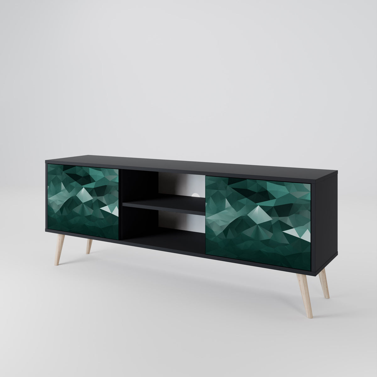 POLYGONAL FLOATING 2-türiges TV-Lowboard