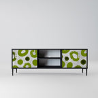 GREEN RHAPSODY 2-Door TV Stand in Black Finish