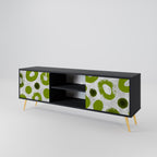 GREEN RHAPSODY 2-Door TV Stand in Black Finish