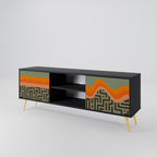 SIMPLE SOLUTIONS TV-Lowboard mit 2 Türen in Schwarz