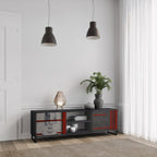 GRAY FIGURES 2-Door TV Stand in Black Finish