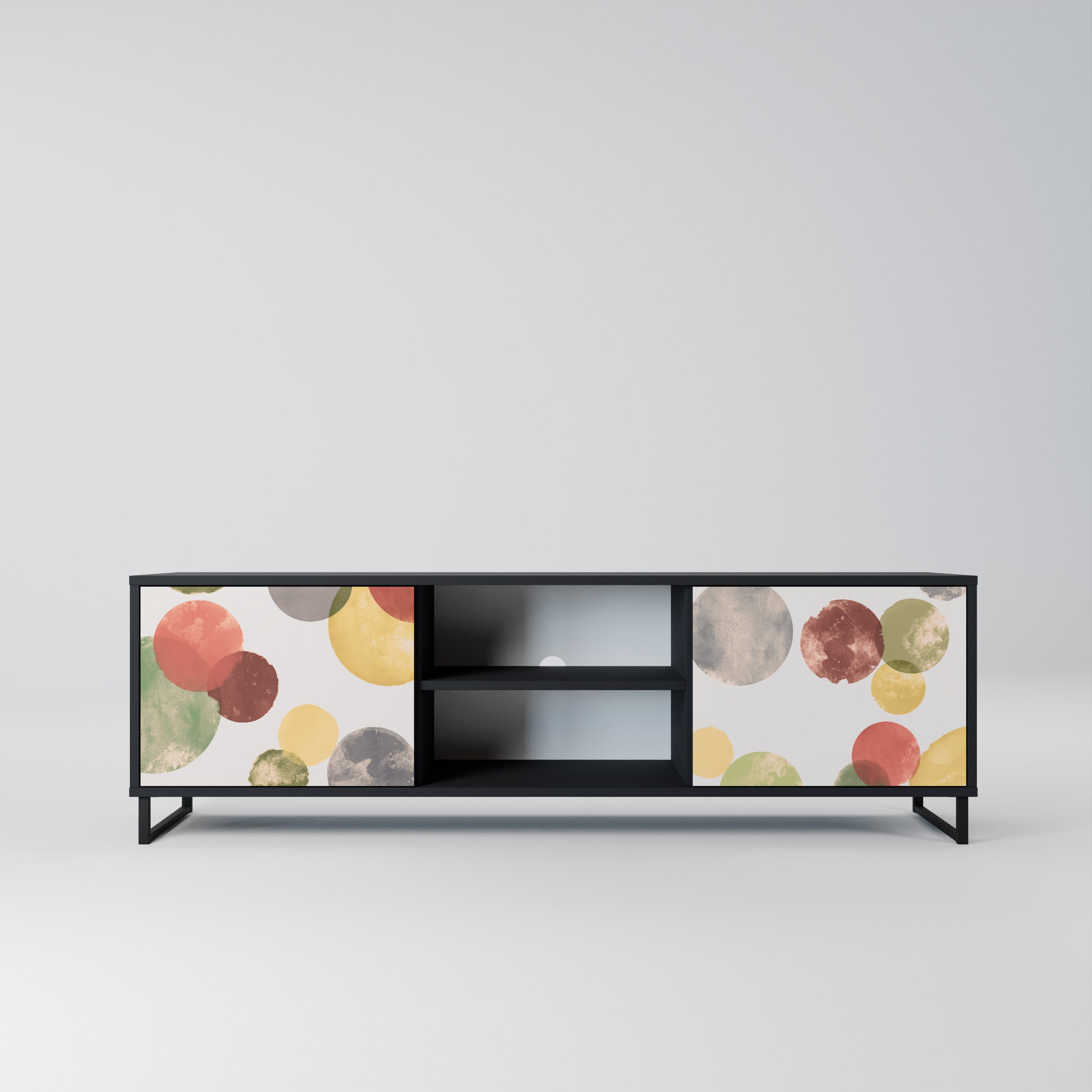 FLEETING HAPPINESS TV-Lowboard mit 2 Türen in Schwarz