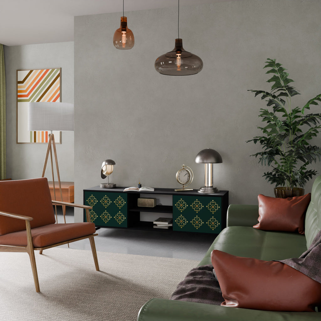 ROYAL MEDALLION TV-Lowboard mit 2 Türen in Schwarz