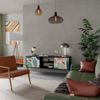 BOTANICAL HURRICANE TV-Lowboard mit 2 Türen in Schwarz