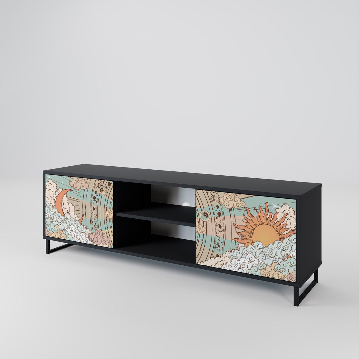 MYSTICAL STRUCTURE 2-Door TV Cabinet