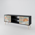 MYSTICAL STRUCTURE TV-Lowboard mit 2 Türen in Schwarz