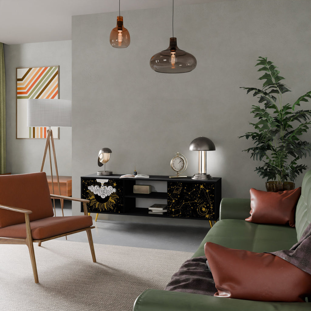 STELLAR CONSTELLATIONS TV-Lowboard mit 2 Türen in Schwarz