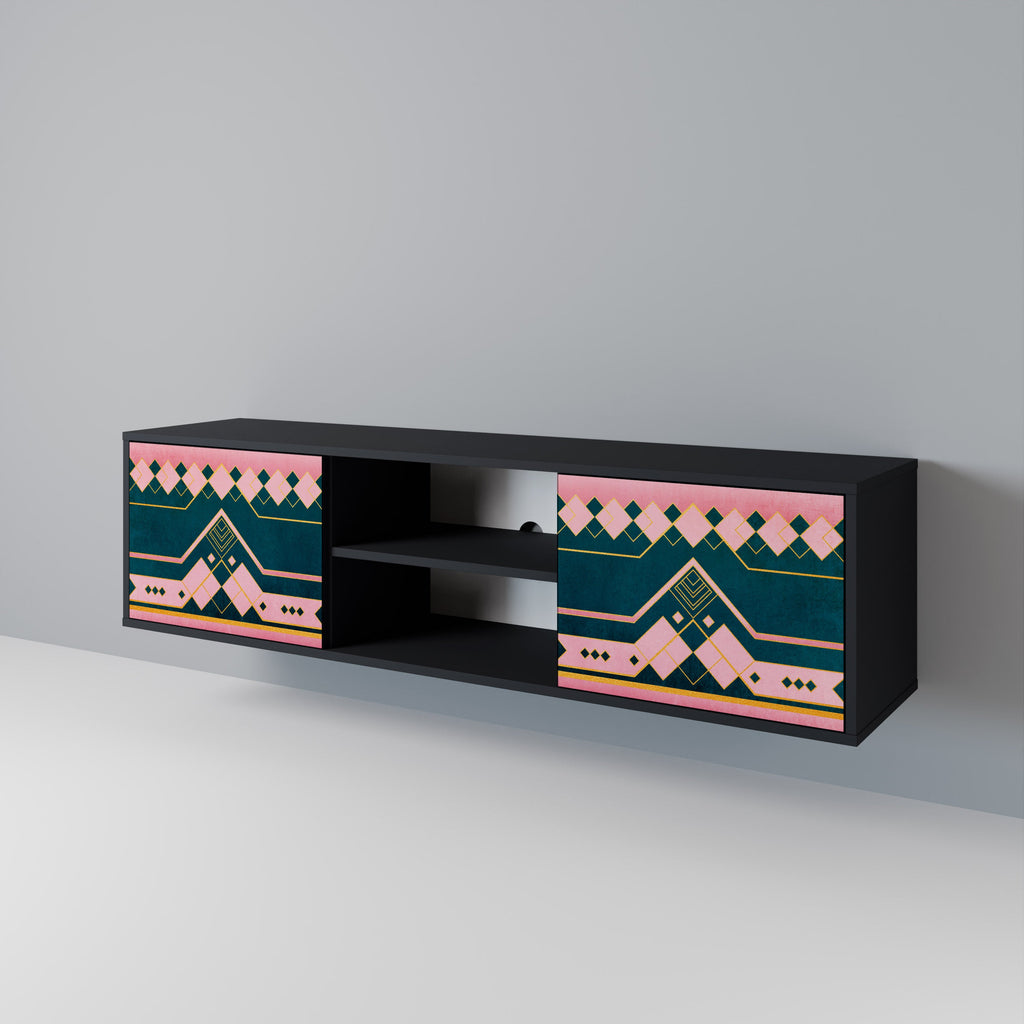 ROYAL COMPOSITION TV-Lowboard mit 2 Türen in Schwarz