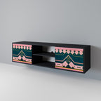 ROYAL COMPOSITION TV-Lowboard mit 2 Türen in Schwarz