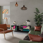 GEOMETRIC RHAPSODY TV-Lowboard mit 2 Türen in Schwarz