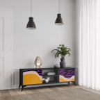 INDEPENDENT BORDER TV-Lowboard mit 2 Türen in Schwarz