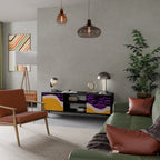 INDEPENDENT BORDER TV-Lowboard mit 2 Türen in Schwarz