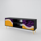 INDEPENDENT BORDER TV-Lowboard mit 2 Türen in Schwarz