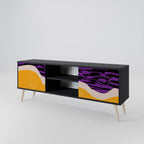 INDEPENDENT BORDER TV-Lowboard mit 2 Türen in Schwarz