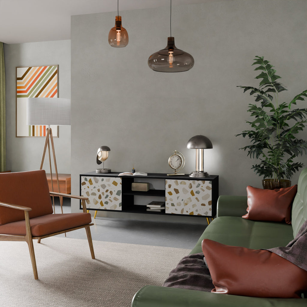 PIECES OF TOMORROW TV-Lowboard mit 2 Türen in Schwarz