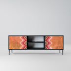 INDIAN FOLK TV-Lowboard mit 2 Türen in Schwarz